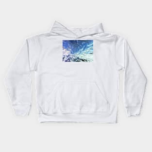 blue sea water Kids Hoodie